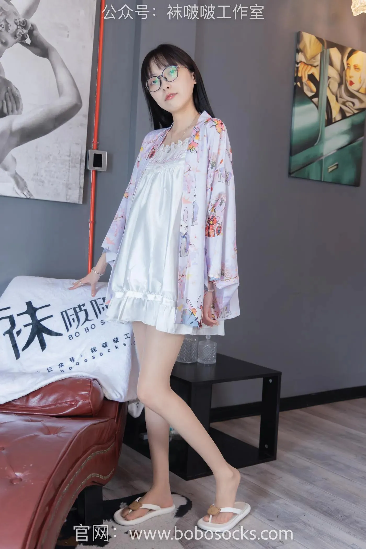 [BoBoSocks袜啵啵]NO.112 稚予-人字拖、肉丝 [140P]插图5